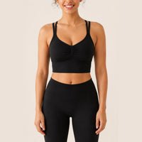 LiftLux The Cross-Back Bra in Black - front view