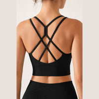 LiftLux The Cross-Back Bra in Black - back view