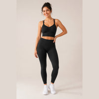 LiftLux The Cross-Back Bra in Black - full body