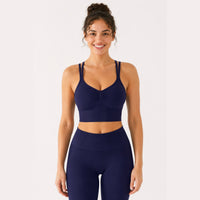 LiftLux The Cross-Back Bra in Navy - front view