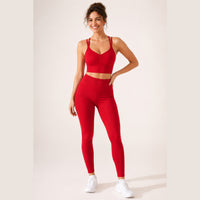 LiftLux The Cross-Back Bra in Red - full body