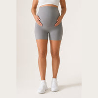 LiftLux The Maternity Short in Grey - front view