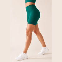 LiftLux The Motion Short in Green - back three-quarter view