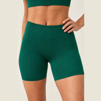 LiftLux The Motion Short in Green - front and waistband detail