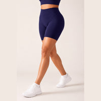 LiftLux The Motion Short in Navy - back three-quarter view