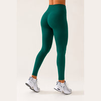 LiftLux The Seamless Legging in Green - back three-quarter view