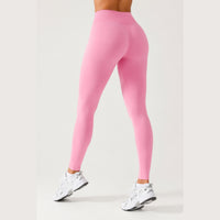 LiftLux The Seamless Legging in Pink - back three-quarter view